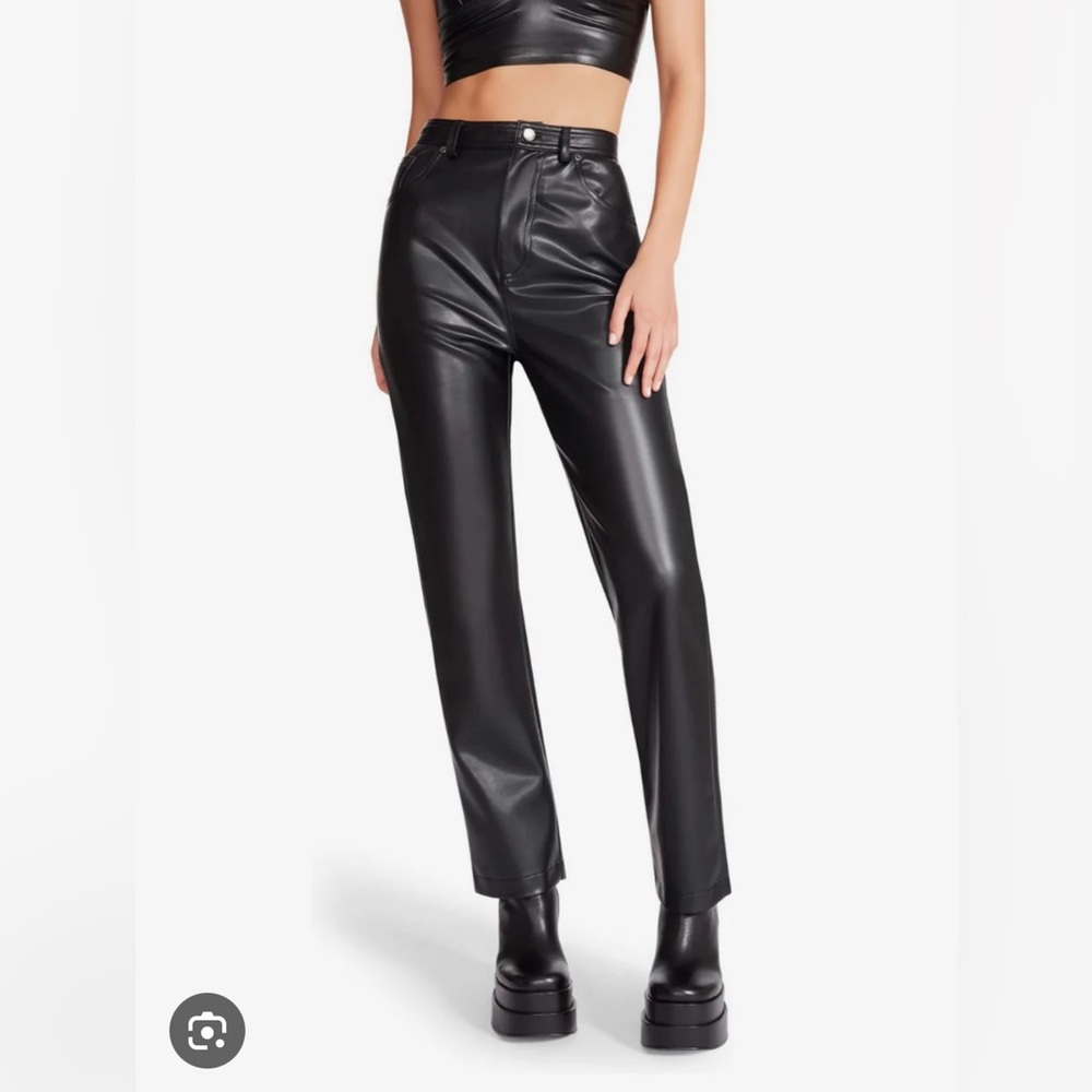 Steve Madden Josie Faux Leather Pant in Black